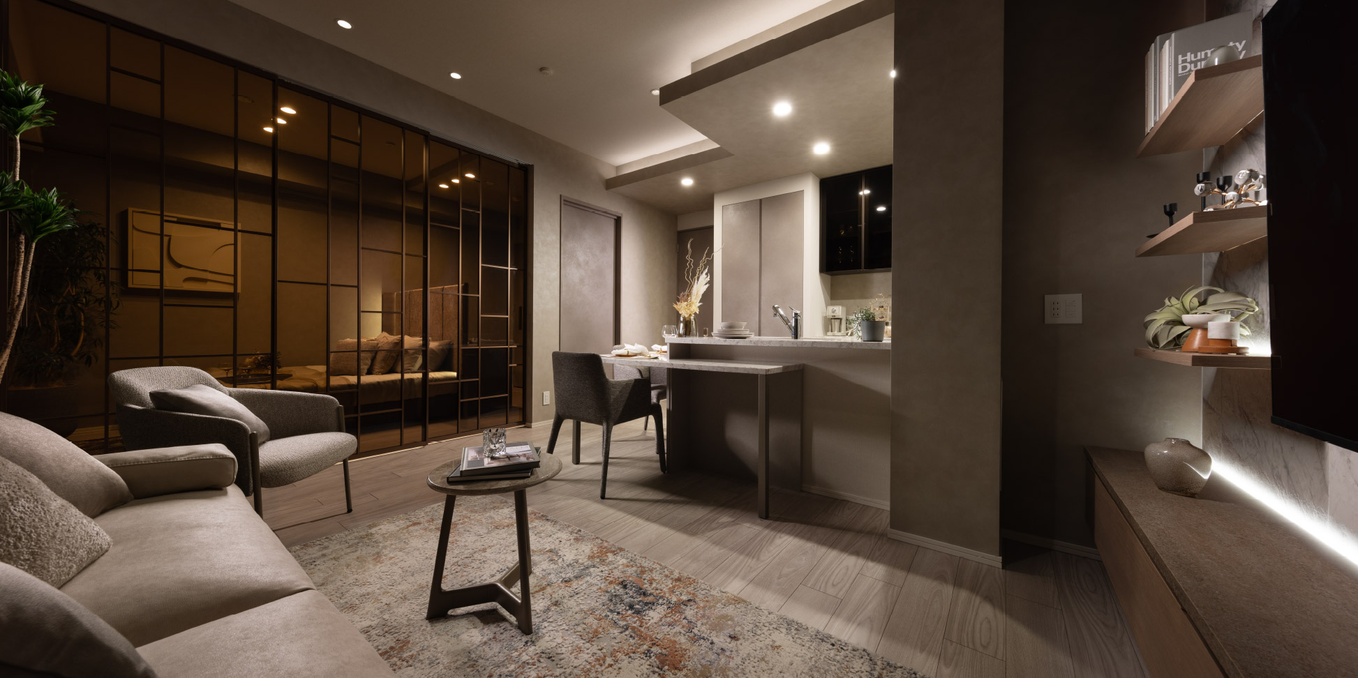 Living Dining Kitchen