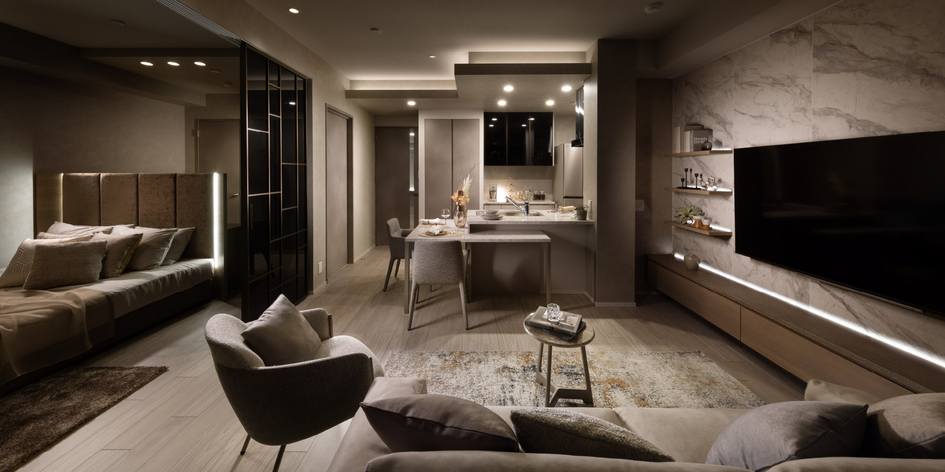 Living Dining Kitchen