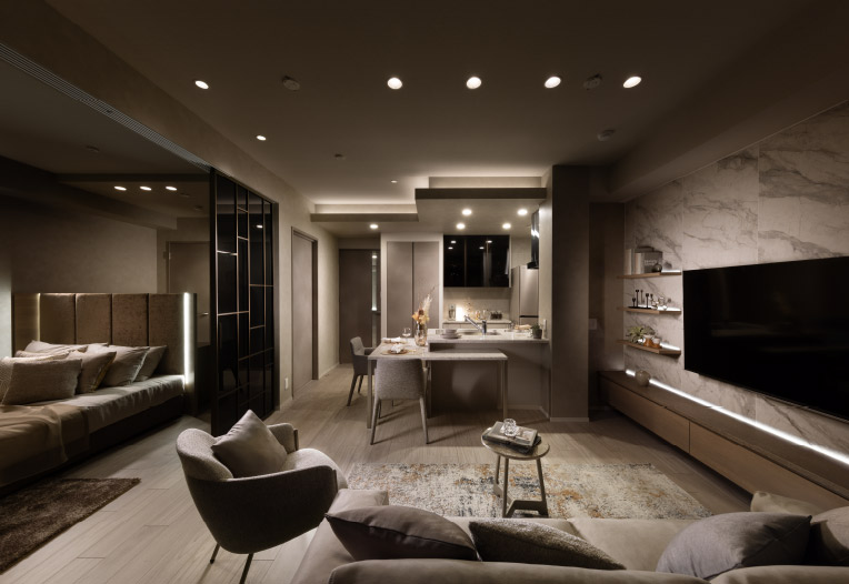 Living Dining Kitchen