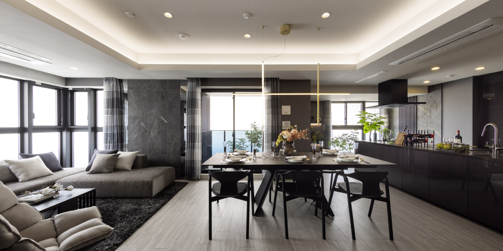 Living Dining Kitchen